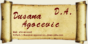 Dušana Agočević vizit kartica